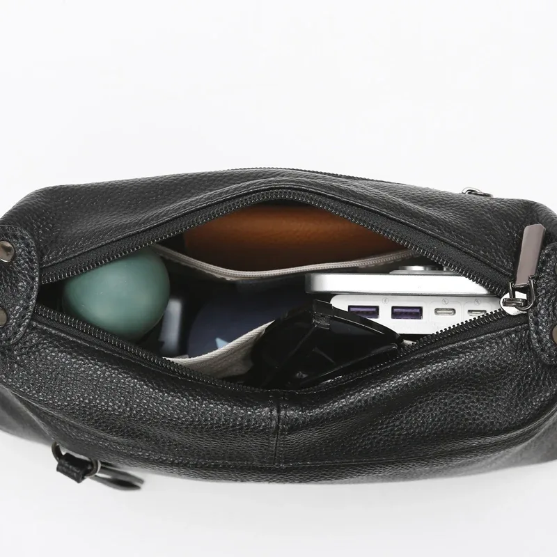 sac à main et pochette 100 % cuir de vachette, nouvelle mode, sac à bandoulière avec larges sangles, sac messager souple en cuir véritable pour femme