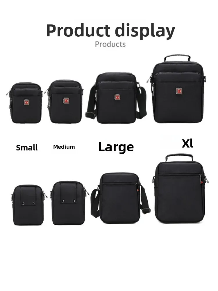 nouveauté sac à bandoulière pour hommes messager sac à main étanche oxford fermeture éclair sacs à bandoulière pour homme noir style polyvalent s/m/l/xl