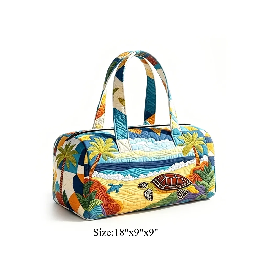 sac de voyage matelassé, sac de week-end, motif floral tropical chat mignon, bagage à main léger pour la plage, les vacances, les fêtes et le sport