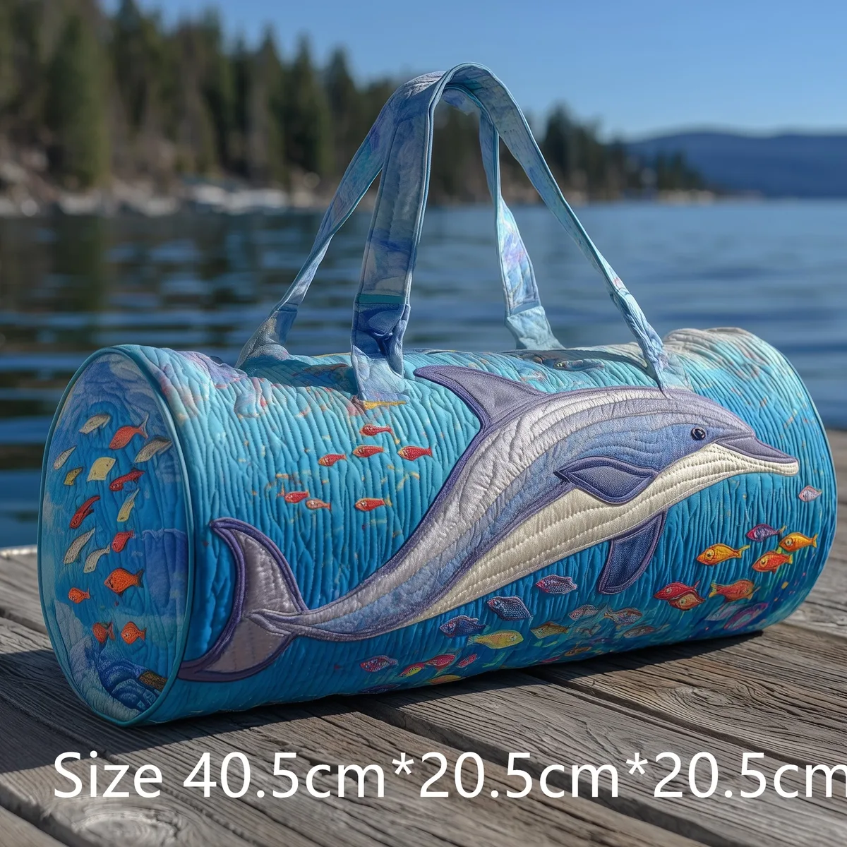 sac de pêche matelassé fait main tendance, sac de week-end imprimé 3d motif poisson basse, sac de voyage pour homme, cadeau pour pêcheur, aventures en plein air