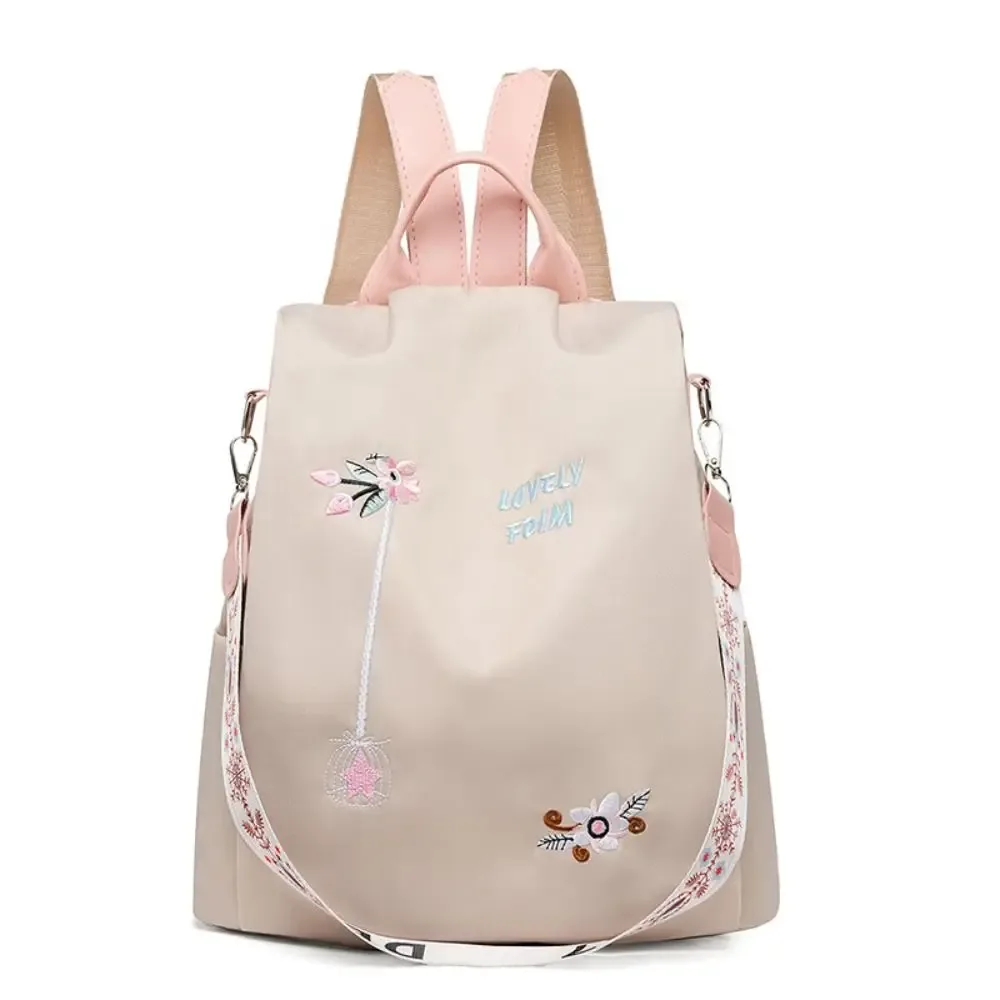 sac à dos oxford étanche pour femme, sac de broderie décontracté pour femme, grande capacité, sac à main de voyage, sacs à provisions, sac d'école, mode