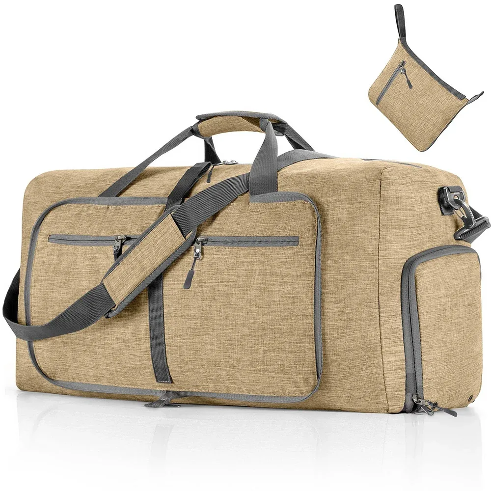 sac de voyage pliable pour homme 65l, sac de sport de voyage d'extérieur avec compartiment à chaussures, sac de nuit pour homme et femme, sac à main