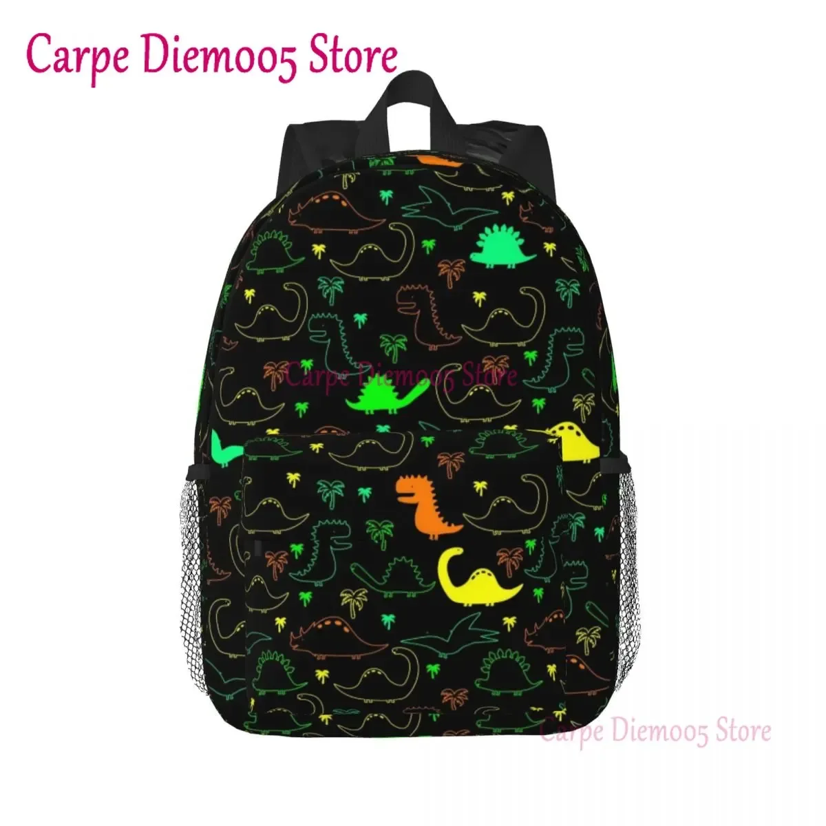 sac à dos de voyage à motif de dinosaures mignons pour hommes et femmes, cartable d'ordinateur pour l'école, sac à dos pour étudiants