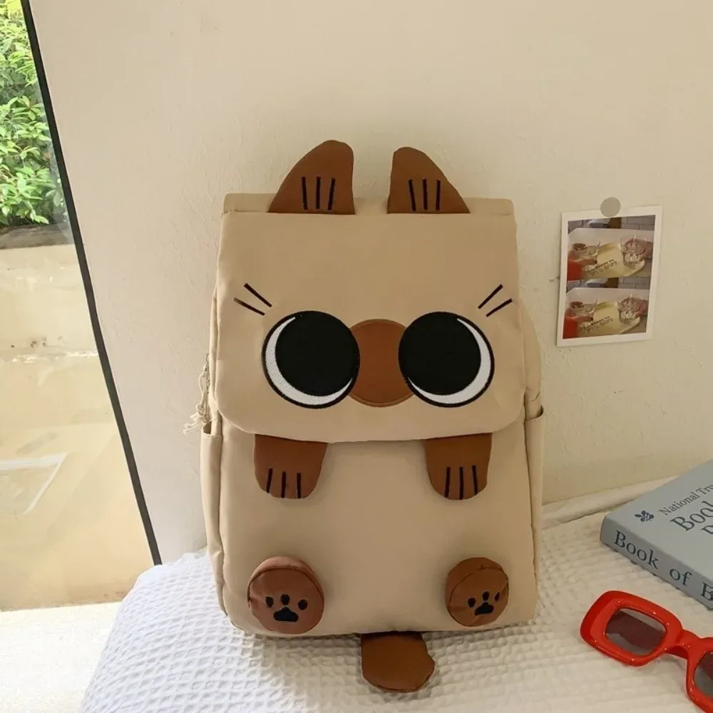 nouveau sac à dos grande capacité imperméable tendance pour enfants, motif chat siamese, idéal pour l'école et les activités quotidiennes en extérieur