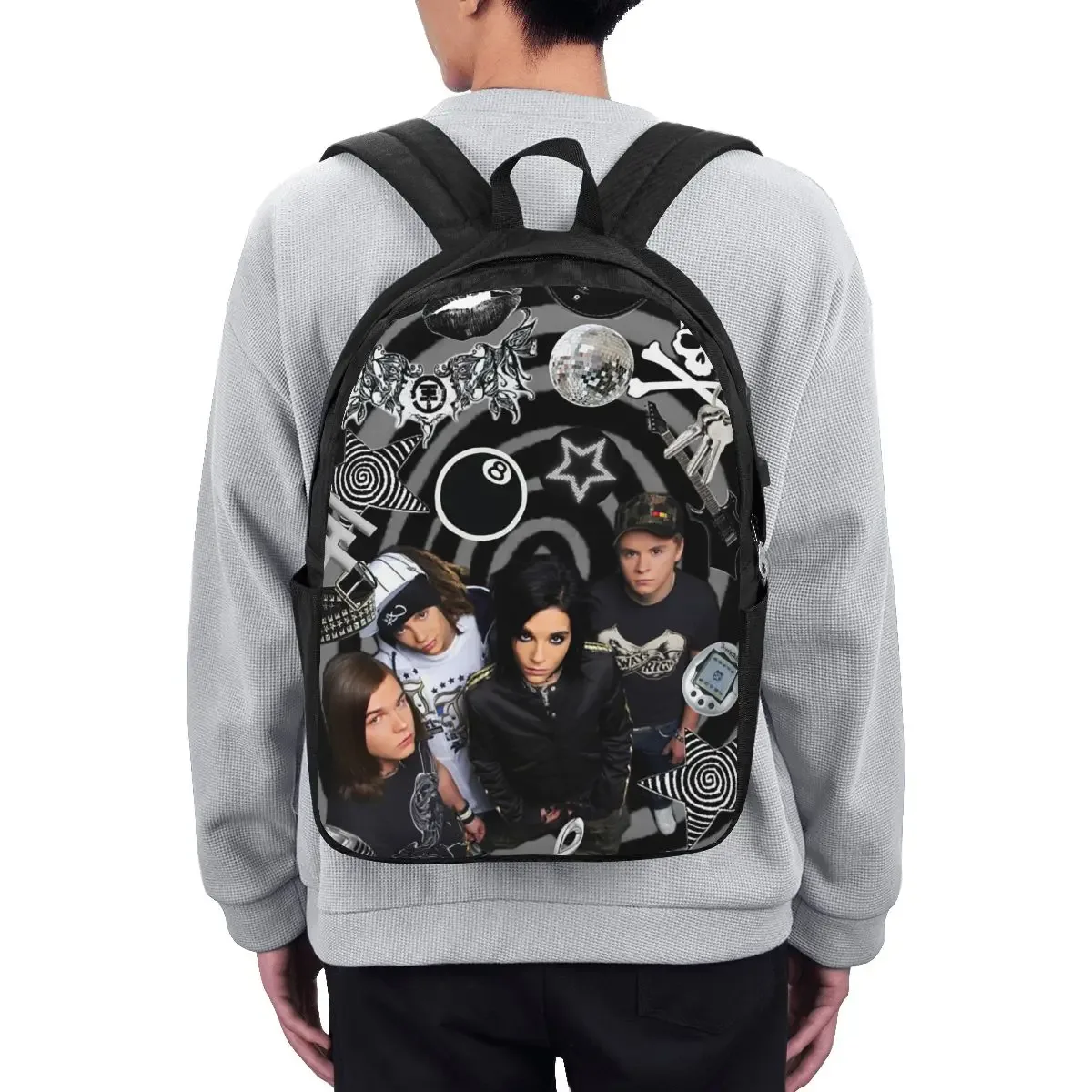 sac à dos tokio hotel emblem, sac de voyage pour ordinateur portable, sac d'école pour étudiants, sacs à bandoulière pour hommes et femmes