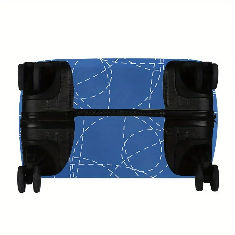housse de bagage imprimée avec motif d'avion, accessoire de voyage extensible anti-poussière, convient aux valises de 18 à 32 pouces