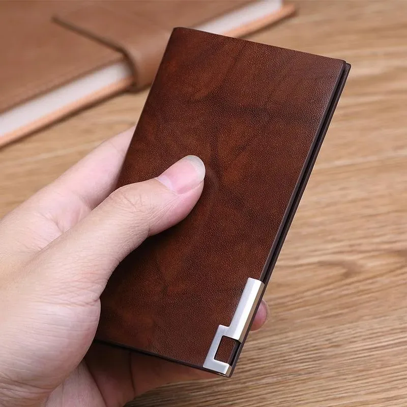 nouveau porte-cartes fin pour homme, en métal, multi-emplacements pour cartes d'identité, cartes de crédit, permis de conduire, organisateur ultra-fin, portable, de qualité supérieure