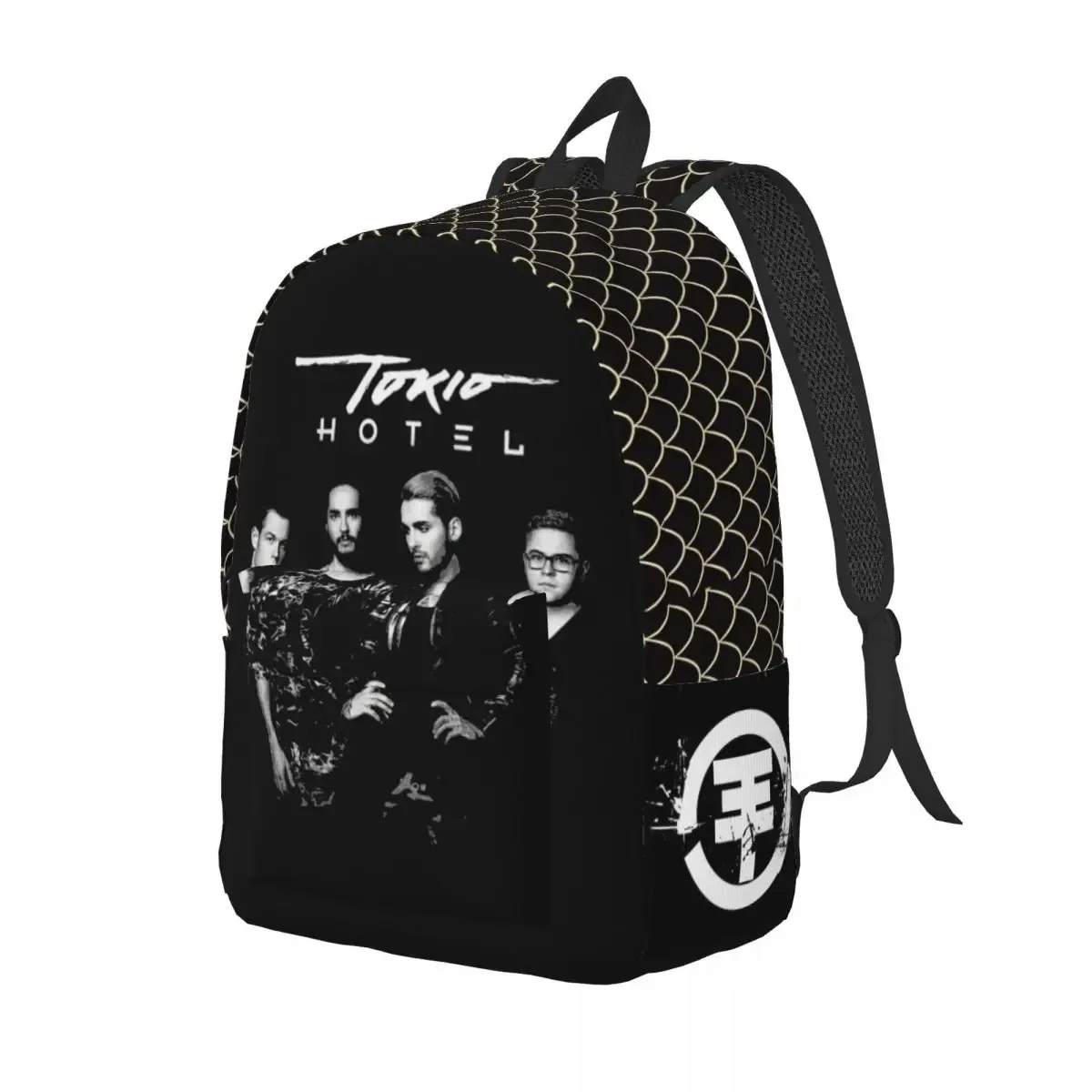 tokio hotel billkaulitz sac à dos pour hommes femmes décontracté étudiant affaires sac à dos rock musique ordinateur portable sac à bandoulière durable