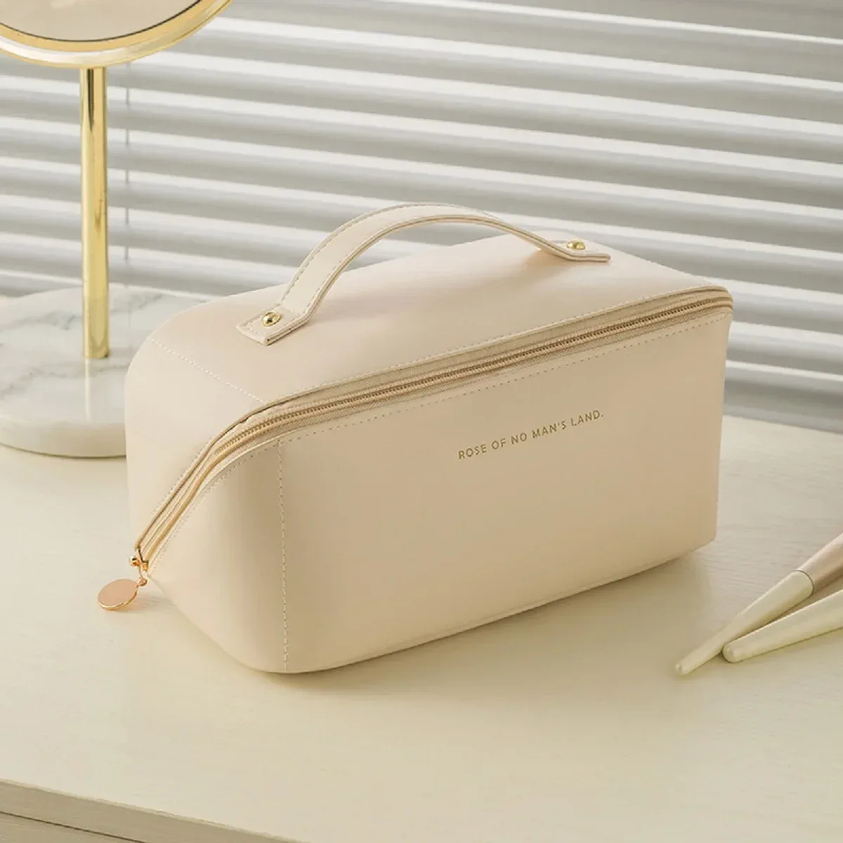 organisateur de maquillage trousse de toilette féminine sac trousse de maquillage pochette de rangement boîte de luxe pour dame, sac à cosmétiques, sac de rangement pour voyage zip