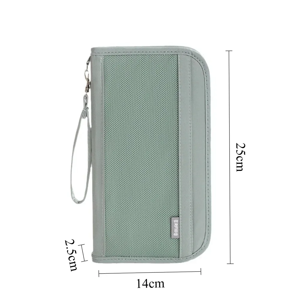 sac de voyage portable multifonctionnel pour passeports avec blocage rfid, sac de passeports familial, portefeuille de voyage étanche, accessoires de voyage