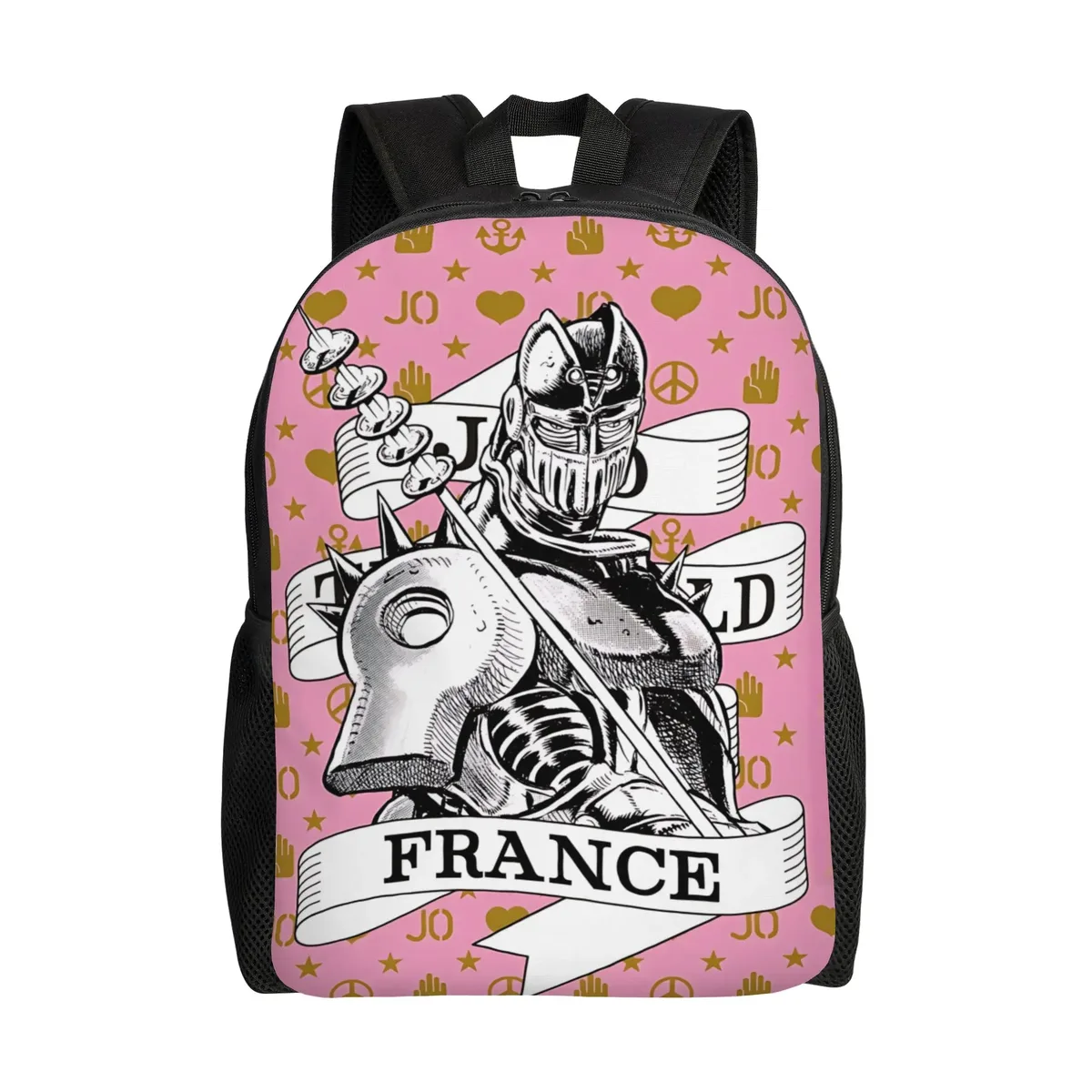 sac à dos jojo's bizarre adventure world, sac ita, sac à dos décontracté pour le camping avec fermeture éclair, motif anime jojo