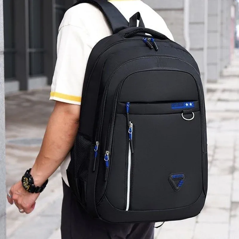 sac à dos professionnel spacieux, sac à dos élégant noir pour ordinateur portable avec fermeture éclair métallique sécurisée pour le transport quotidien
