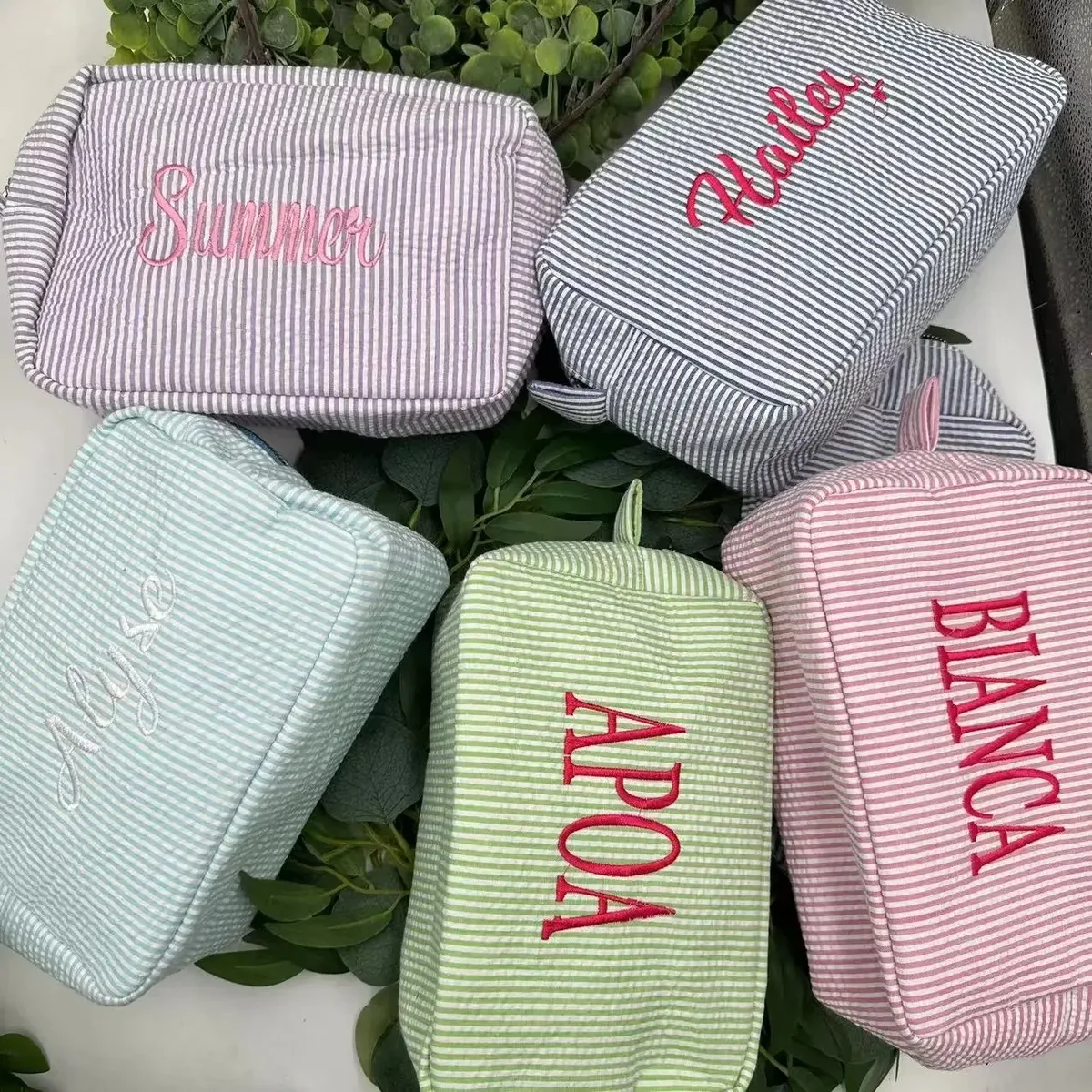 trousse de toilette personnalisée avec monogramme, trousse de maquillage, cadeaux pour demoiselles d'honneur, trousses de voyage personnalisées, grande capacité, sac de rangement.