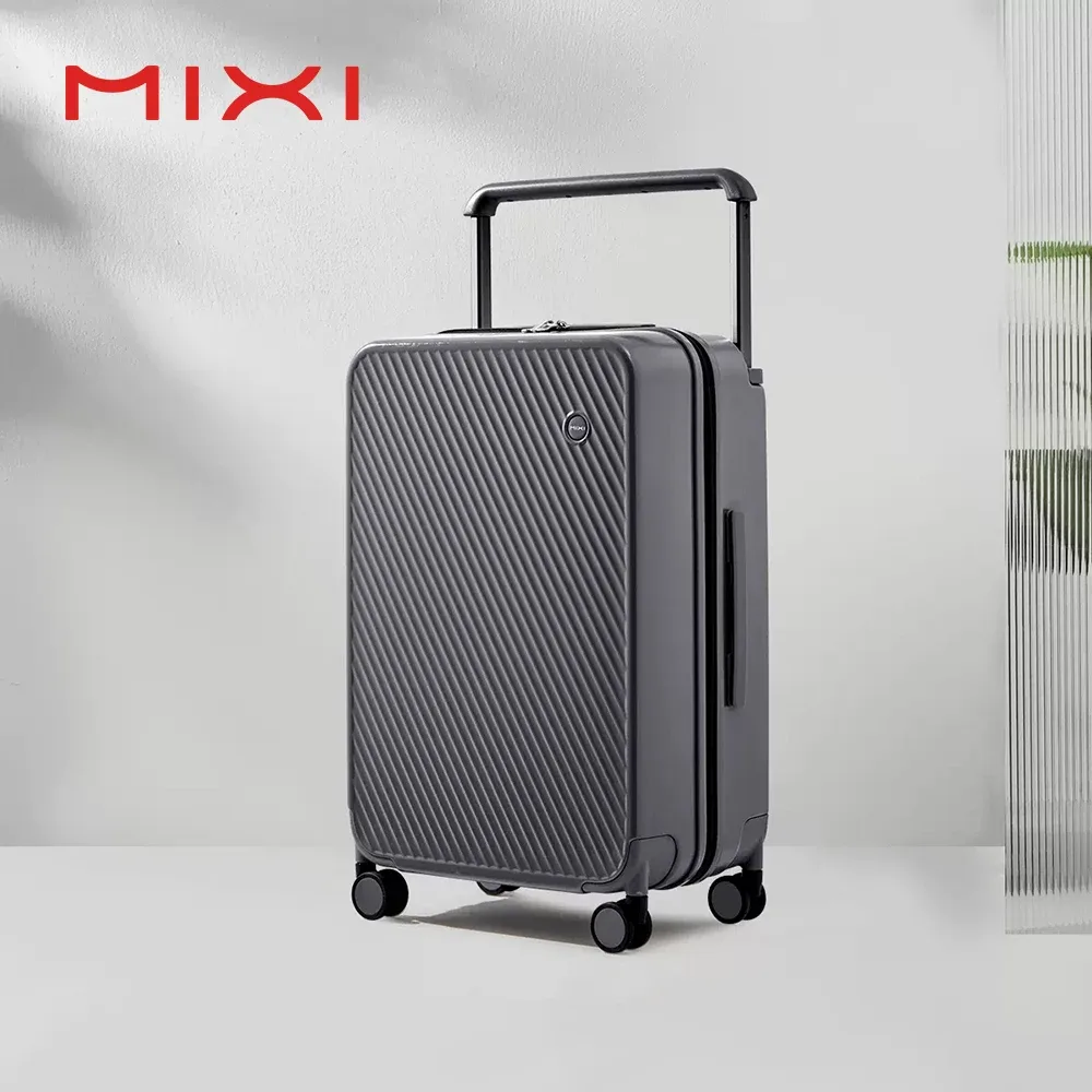 mixi – valise de voyage à poignée large, roulettes à roulettes, côté dur, pc, serrure tsa, unisexe, 20 et 24 pouces