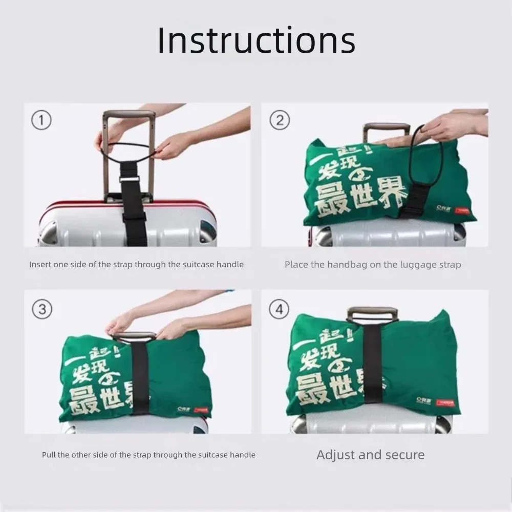 sangle élastique pour bagages polyvalente, 1/2 pièces, sangles de connecteur de bagages réglables portables, sangle fixe pour valise de voyage