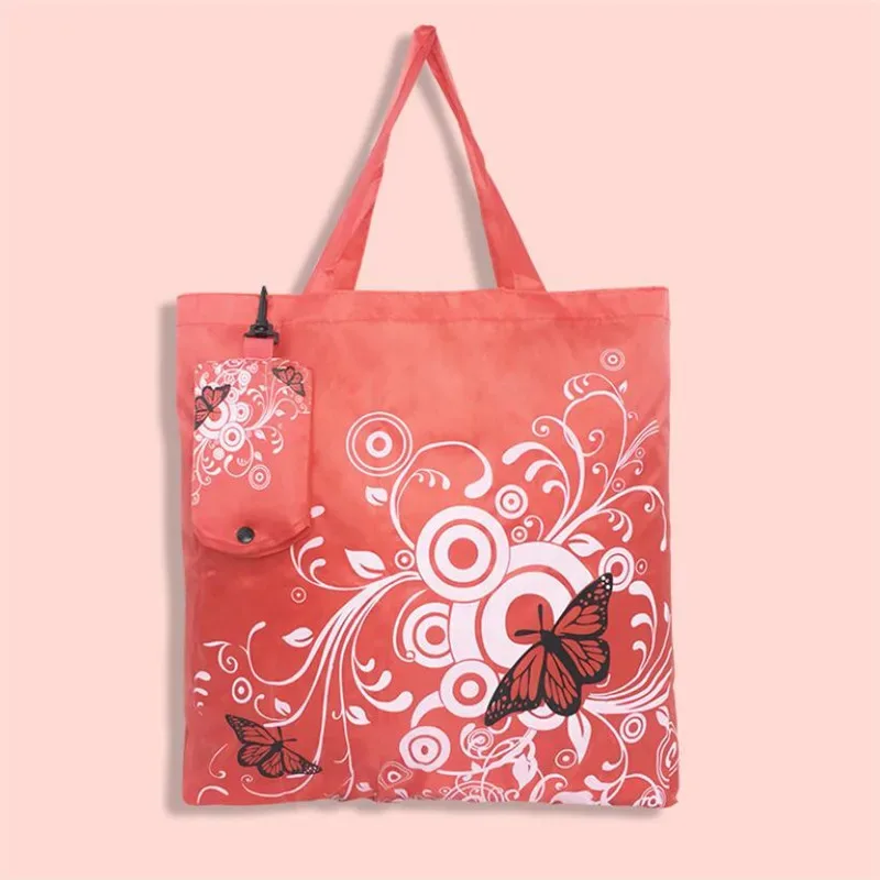 fourre-tout pliant sac à provisions femmes hommes décontracté eco réutilisable fleur papillon pochette épicerie sacs à bandoulière voyage sac à main sacs de shopping