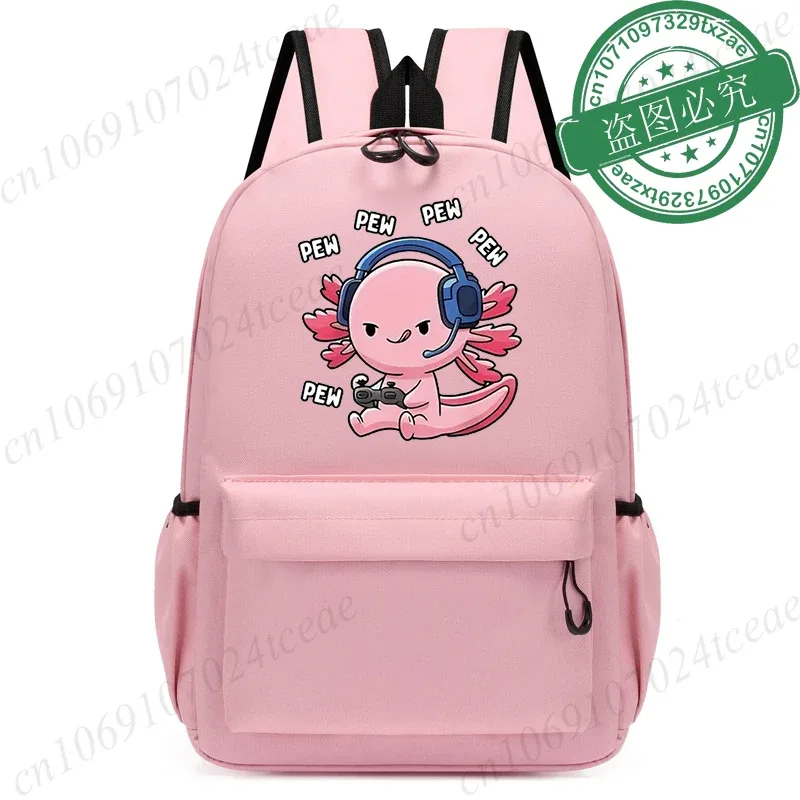 boba axolotl sacs kawaii enfants sac à dos enfants dessin animé maternelle sac d'école cartable retour à l'école bookbag mochila bookbag