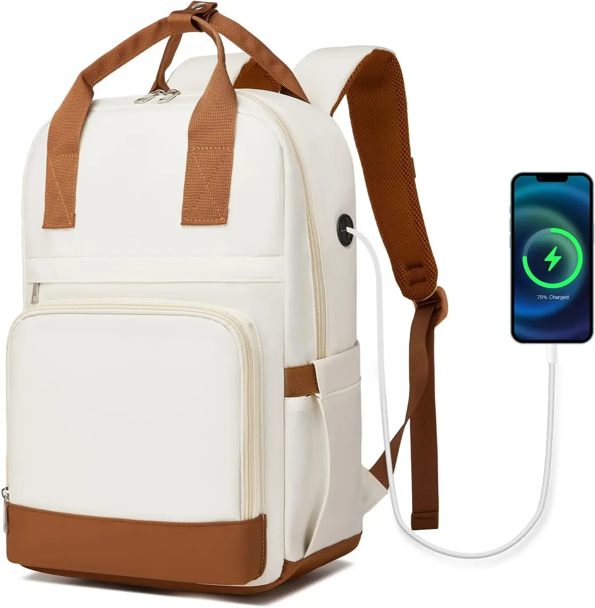 sac à dos kono pour femme 15,6 pouces, sac à dos pour ordinateur portable pour filles, sac à dos élégant pour le travail et les voyages, pour l'université, le bureau