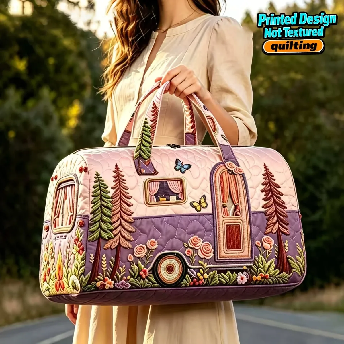 sac à main matelassé durable de 40x20x20 cm avec motif matelassé 3d, grand sac de voyage et de sport de grande capacité