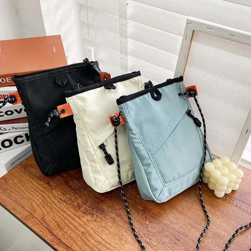 mini sac à bandoulière en nylon, petit portefeuille souple pour téléphone, sac à bandoulière multifonctionnel à sangle réglable, sac à main en toile