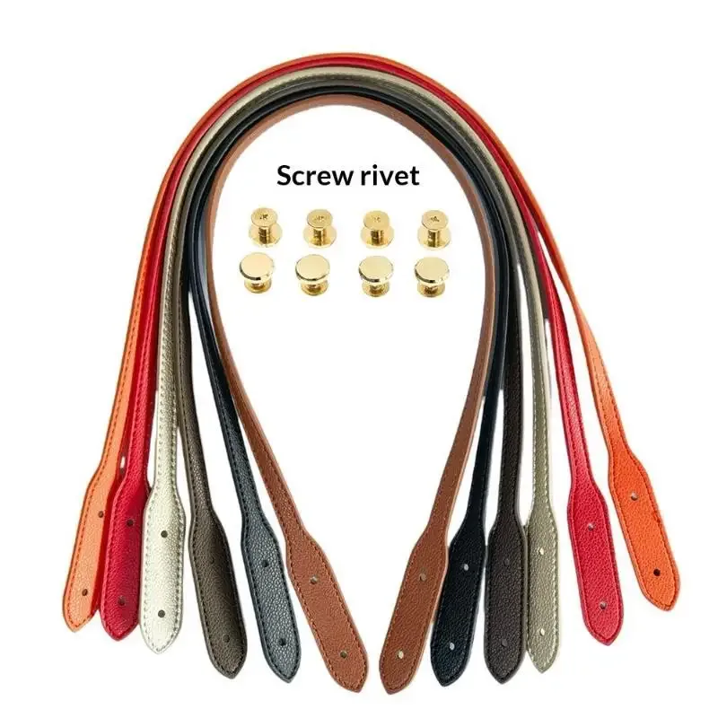 sangles de sac avec rivets, longueur 72cm, sangle de poignée en cuir pu, sangle de sac à bandoulière détachable, accessoires de remplacement pour sac diy, 2 pièces