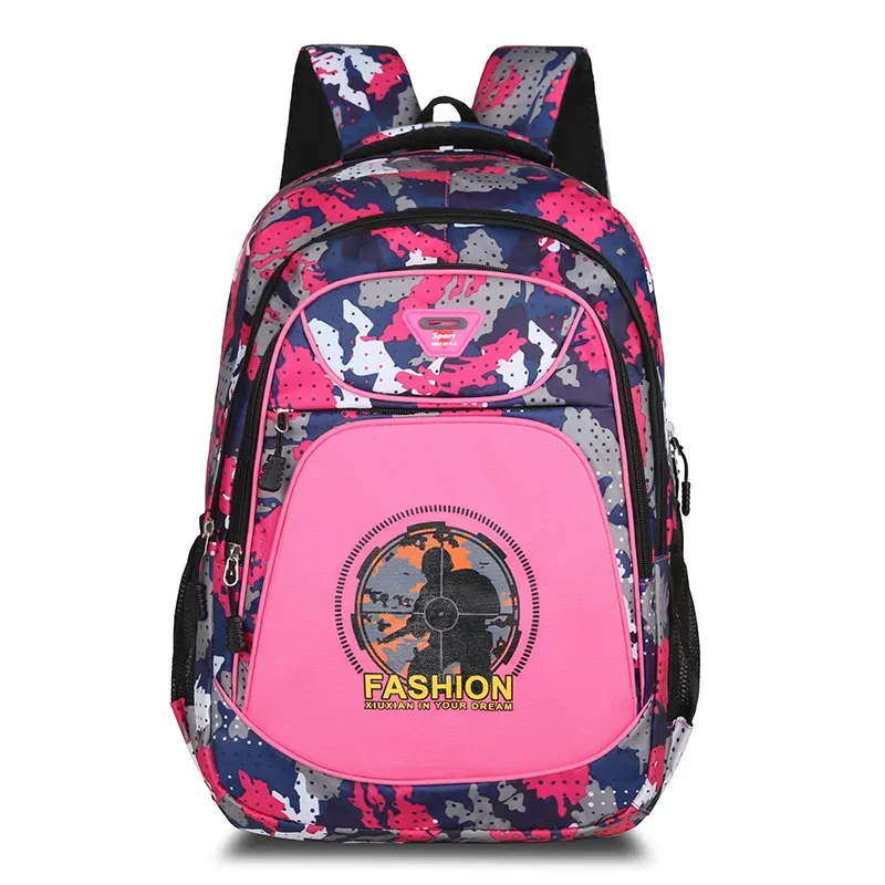sac à dos d'école primaire pour garçons de la 3e à 6e années, grande capacité, léger, camouflage, colonne vertébrale, double épaule, en vente, 2026