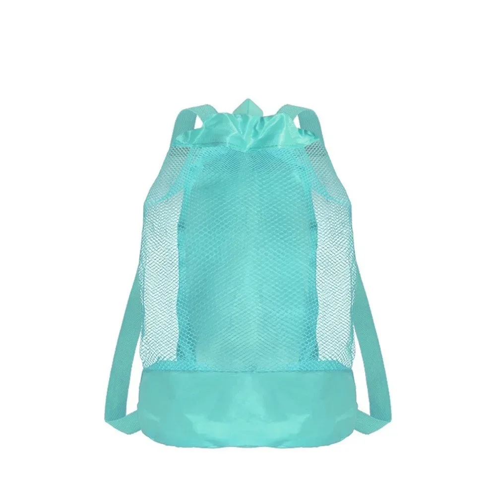 sac à dos de plage résistant au sable, fermeture à cordon, sac de plage en maille extra-large, bretelles réglables, sac de collecte de coque, sac de voyage