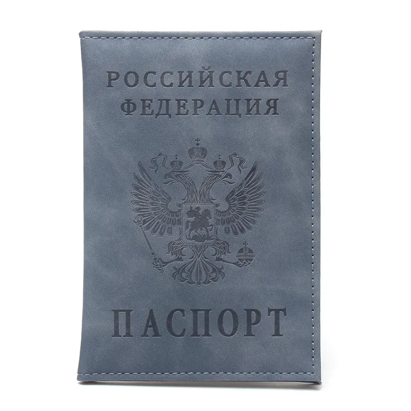 porte-passeport en cuir pour hommes et femmes, style fédération russe, étui pour passeport, porte-carte d'identité, porte-billet