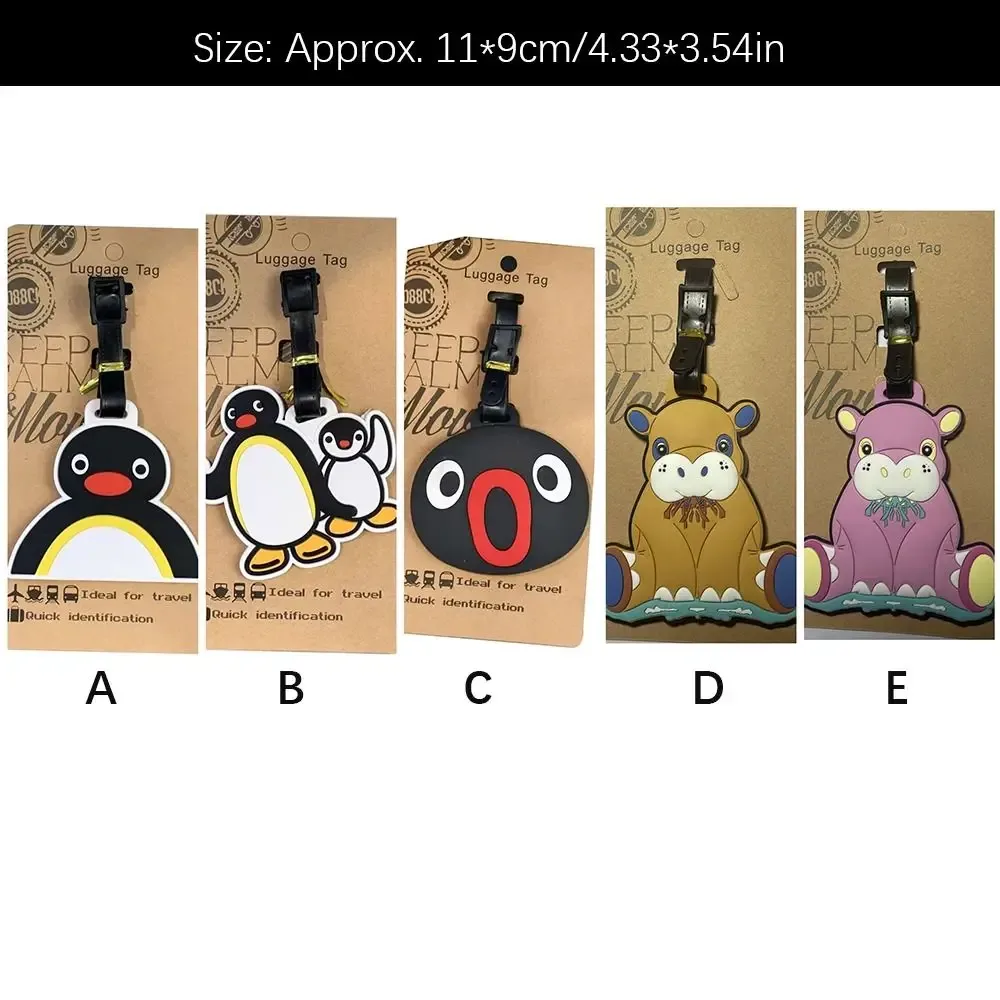 étiquette bagage caoutchouc animaux mignons personnages doré marron rose voyage identification valise nom adresse