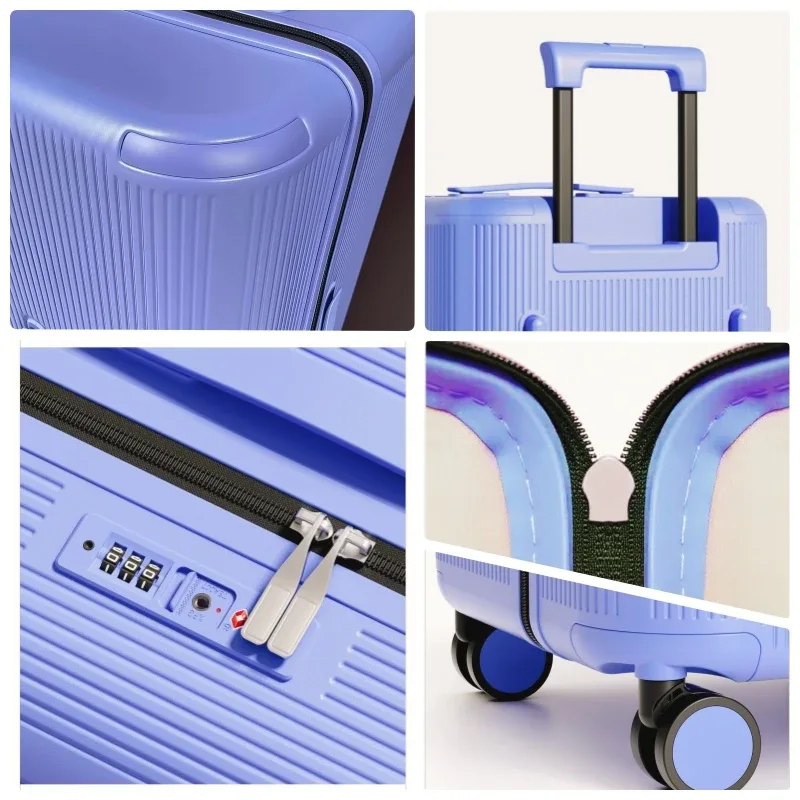 valise rigide en matériau pc avec serrure tsa, bagage à roulettes pour femmes, valise de voyage à grande capacité 20/24/28/30 pouces