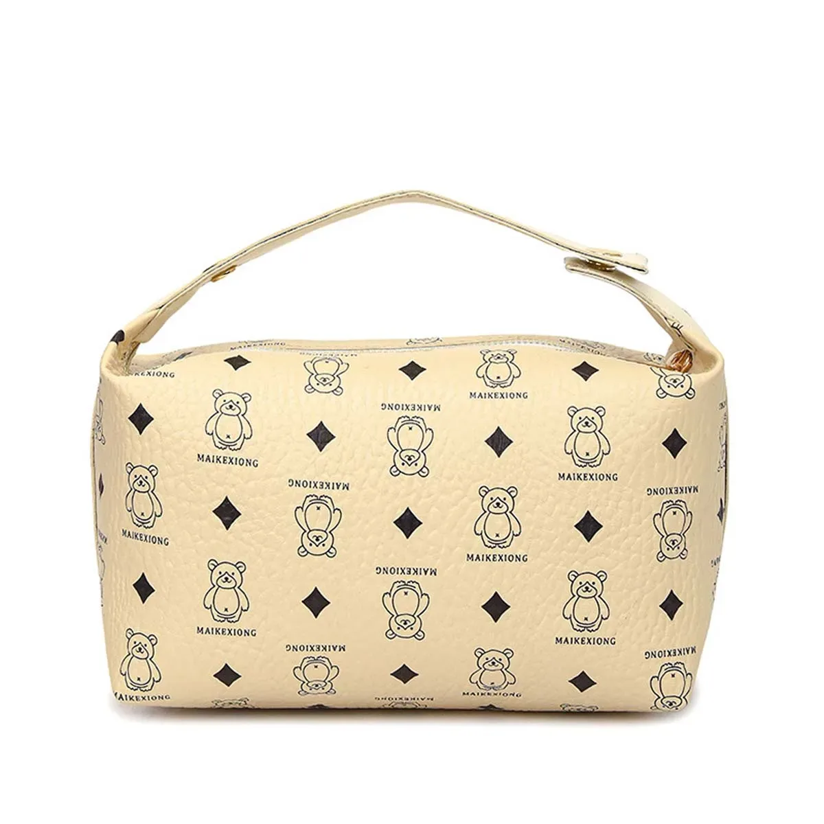 sacs de maquillage ours de dessin animé, nouveaux sacs de rangement portables de grande capacité, sacs de toilette tendance anti-éclaboussures et à la mode, vente en gros