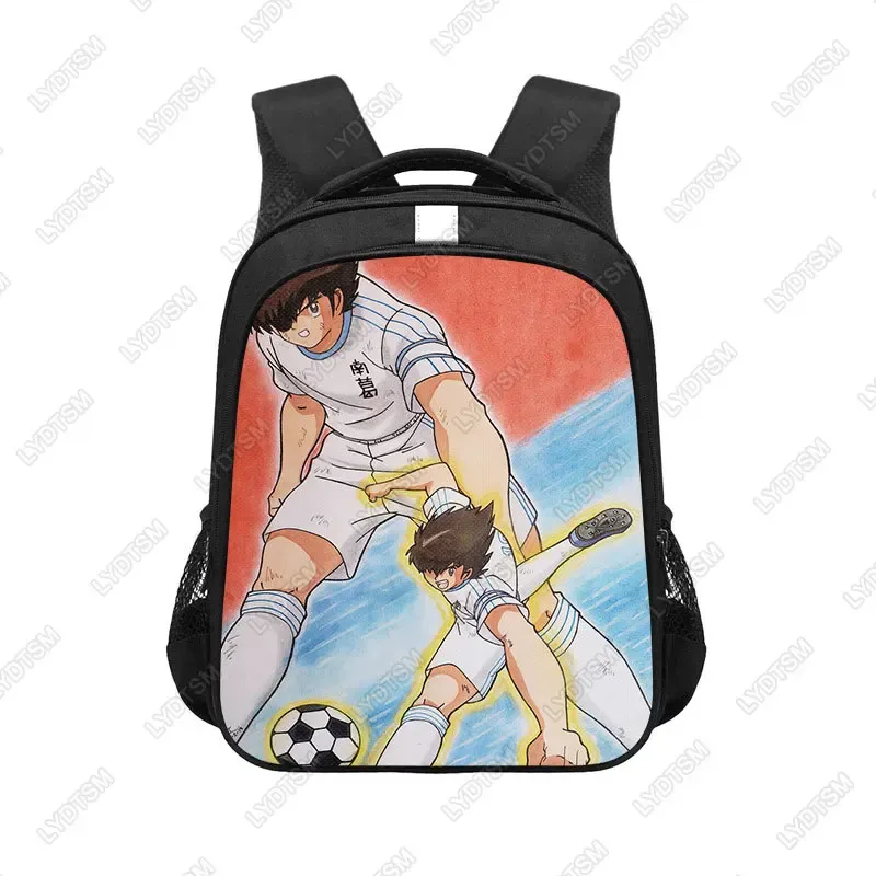 sac dos polyester noir bandoulique réfléchissante poches latérales ouvertes informatique décontracté dessin animé adolescents étudiants usage voyage