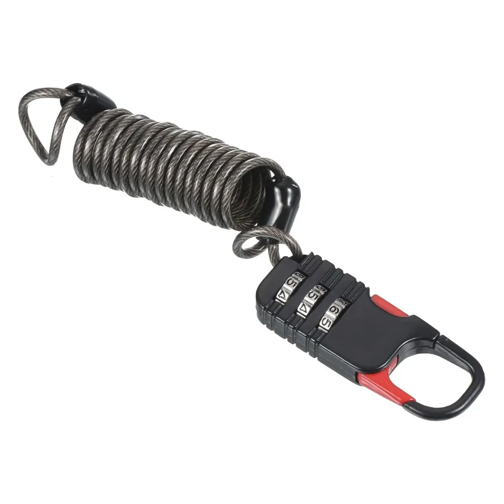 cadenas de voyage, cadenas à combinaison à 3 chiffres, câble à ressort (80 cm) pour casier de salle de sport, casque, portail, valises, modèle 51s.