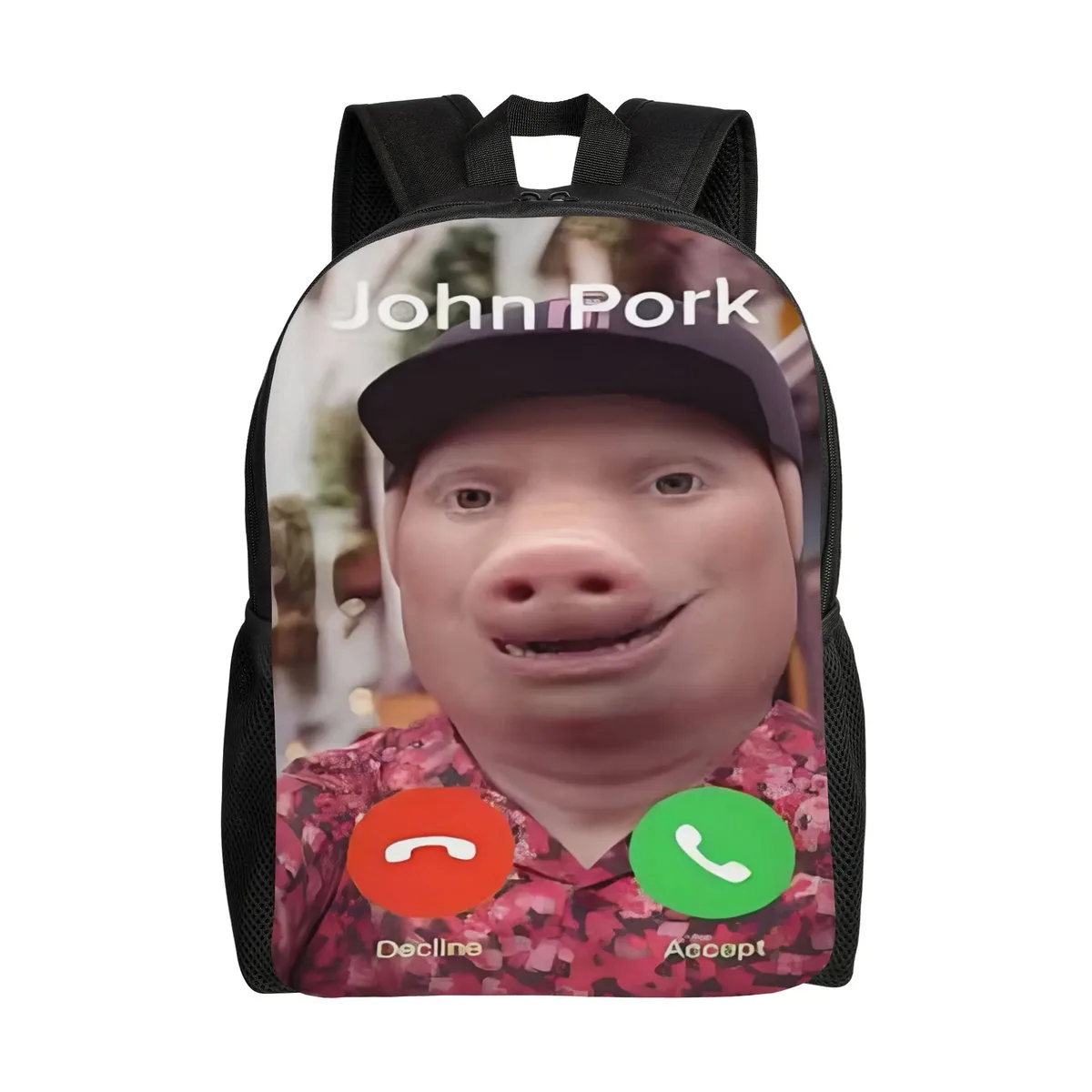 sac à dos fantaisie tung tung tung sahur john pork pour garçon, grands sacs d'école de voyage, sac à dos coloré