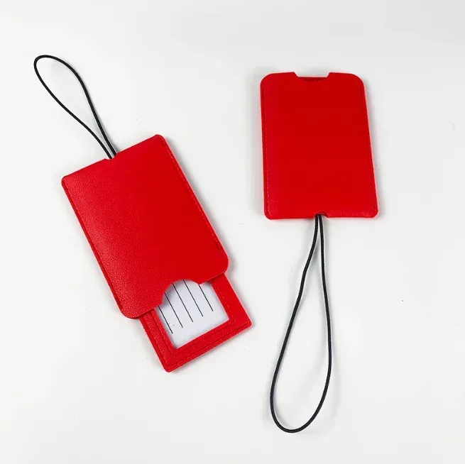 étiquettes à bagages en cuir pu pour hommes et femmes, étiquettes de sac de valise, porte-adresse d'identification de nom de bagage, étiquette de bagage, accessoires de voyage