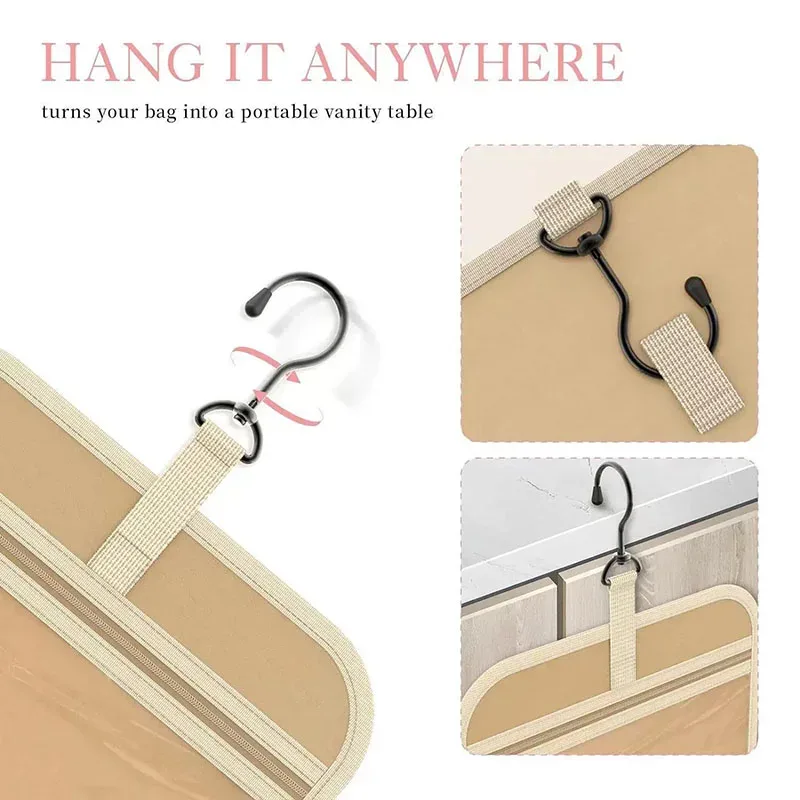 nouvelle trousse de toilette suspendue pour voyage, grande boîte de rangement portable pour hommes, étui à cosmétiques étanche pour maquillage femme