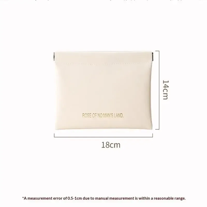 sac de rangement avec fermeture automatique, sac de rangement pour écouteurs filaires, porte-monnaie en pu, mini sac portable pour rouge à lèvres et maquillage