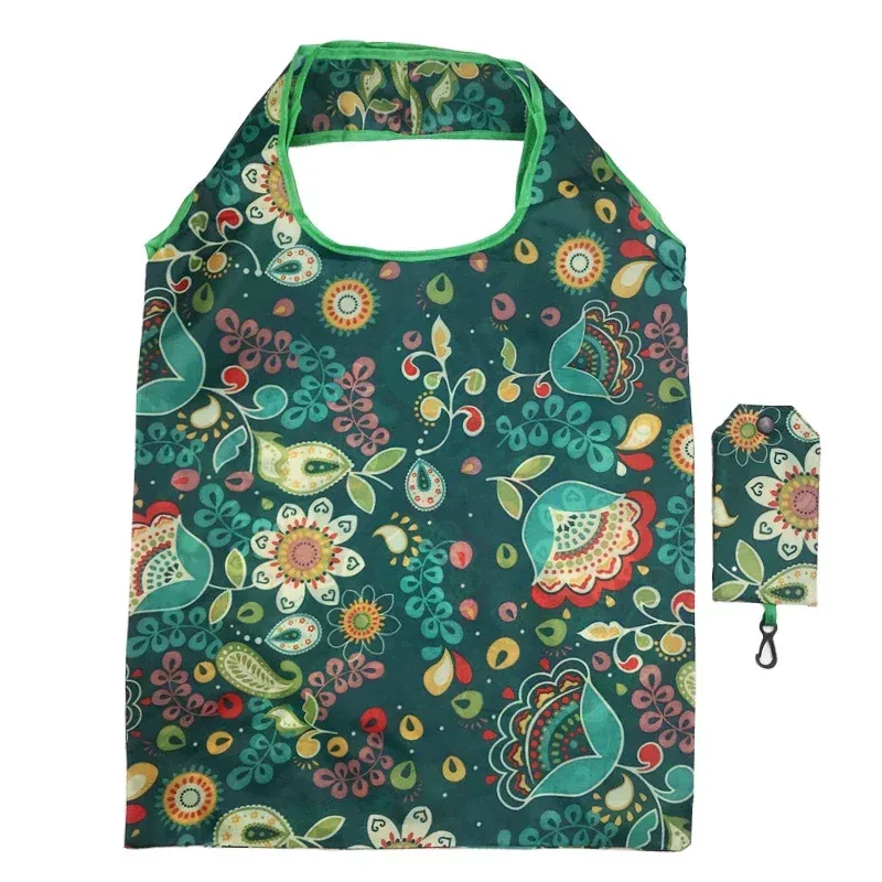 ‌ sac à main fourre-tout écologique pliable imprimé à la mode – sac de voyage et d'épicerie de grande capacité avec pochette ‌ ‌   sacs à provisions