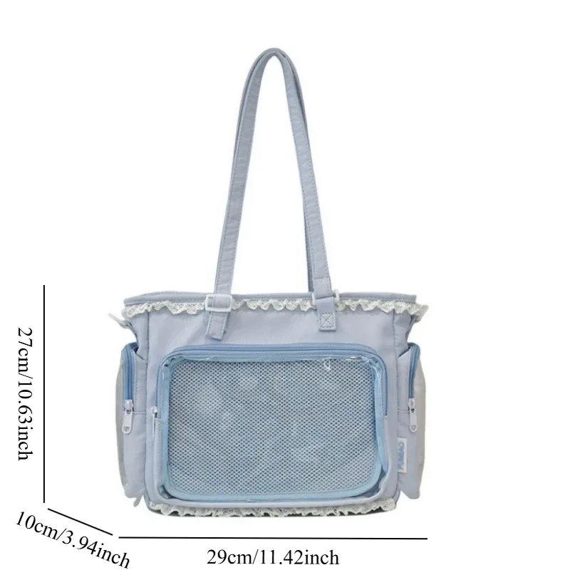 sac messager preppy de style japonais avec nœud mignon, sac à bandoulière anime pour filles douces jk, fourre-tout
