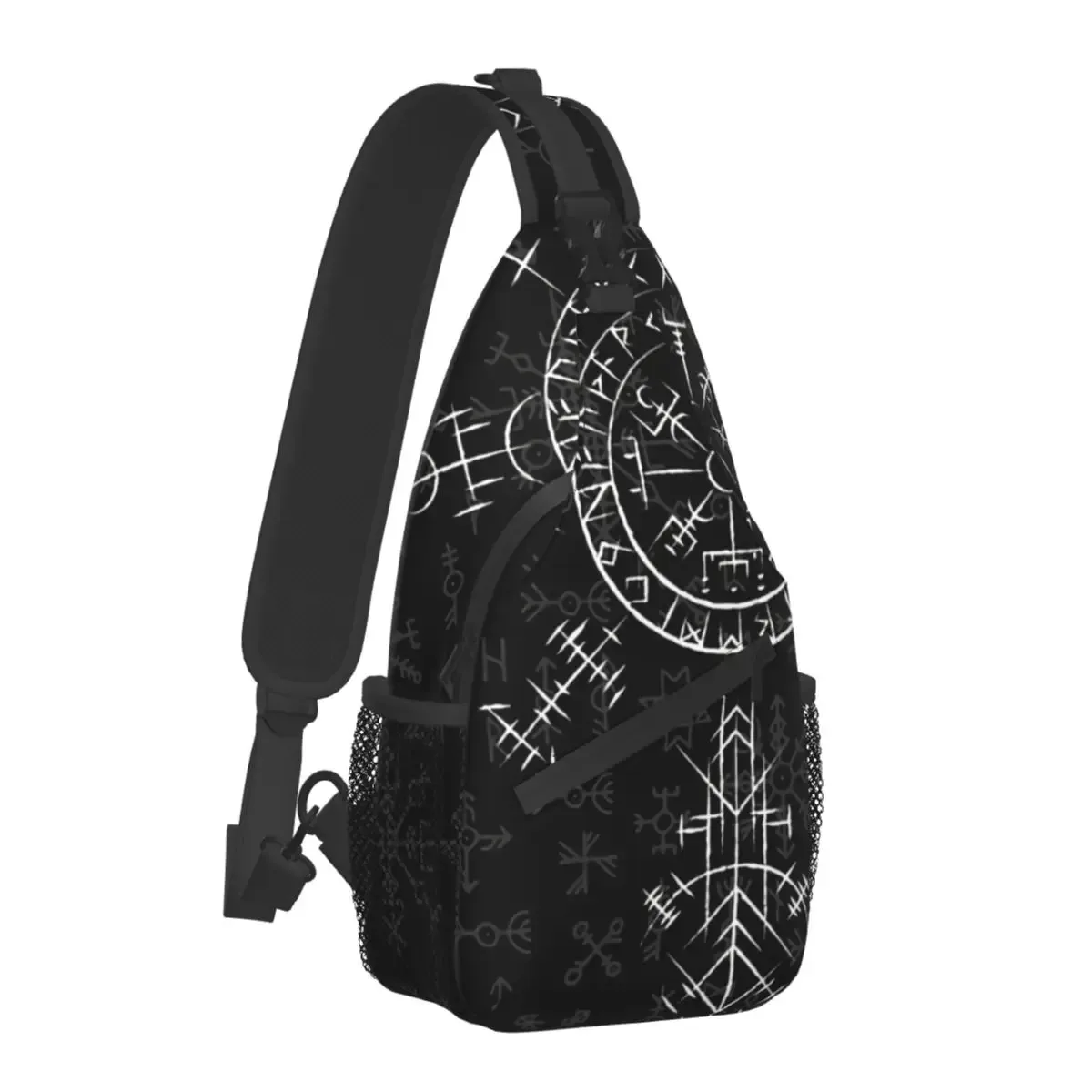 mythologie nordique viking sac à bandoulière sport arbre de vie triquetra sac de poitrine unisexe femmes homme mode épaule sacs à dos voyage