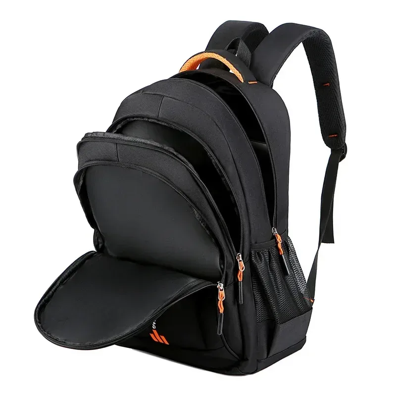 sac dos nylon hommes noir bleu orange grande capacité poche ouverte ceinture air informatique voyage école université travels