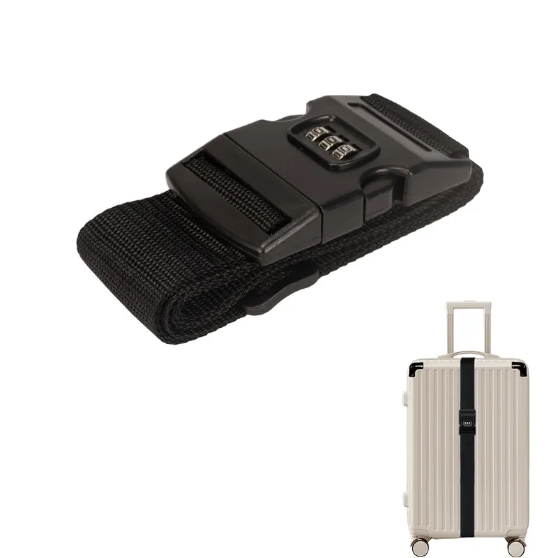sangle de bagage réglable pour valises, approuvée par tsa, avec serrure, ceinture d'emballage, accessoires de sac de voyage de sécurité pour valise
