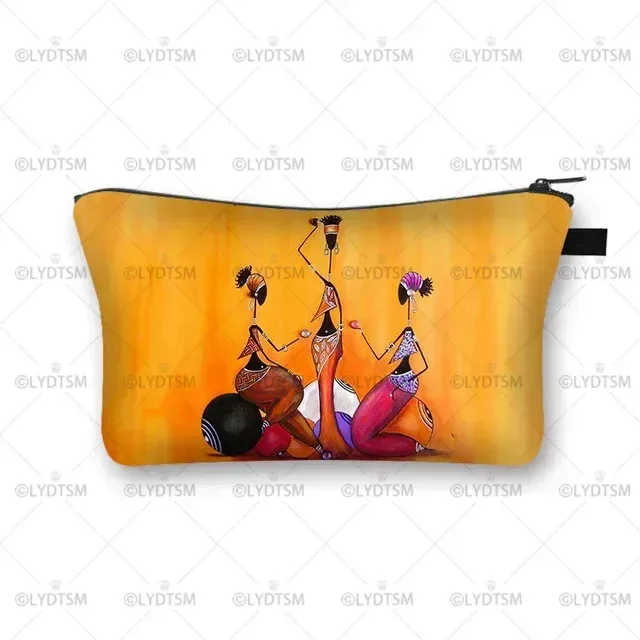 trousse à cosmétiques imprimée pour femmes africaines, sacs de maquillage pour dames afro, étui à cosmétiques pour filles, rangement portable pour rouge à lèvres, sacs de voyage, mode