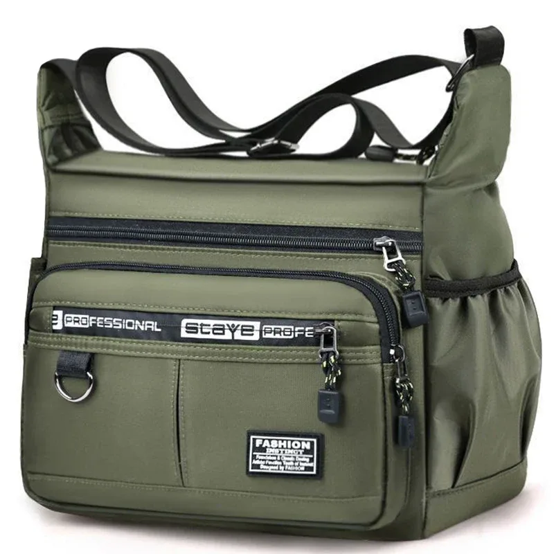 sac d'affaires multi-poches durable, sac à bandoulière pour hommes et femmes, sac à main d'affaires décontracté avec plusieurs compartiments