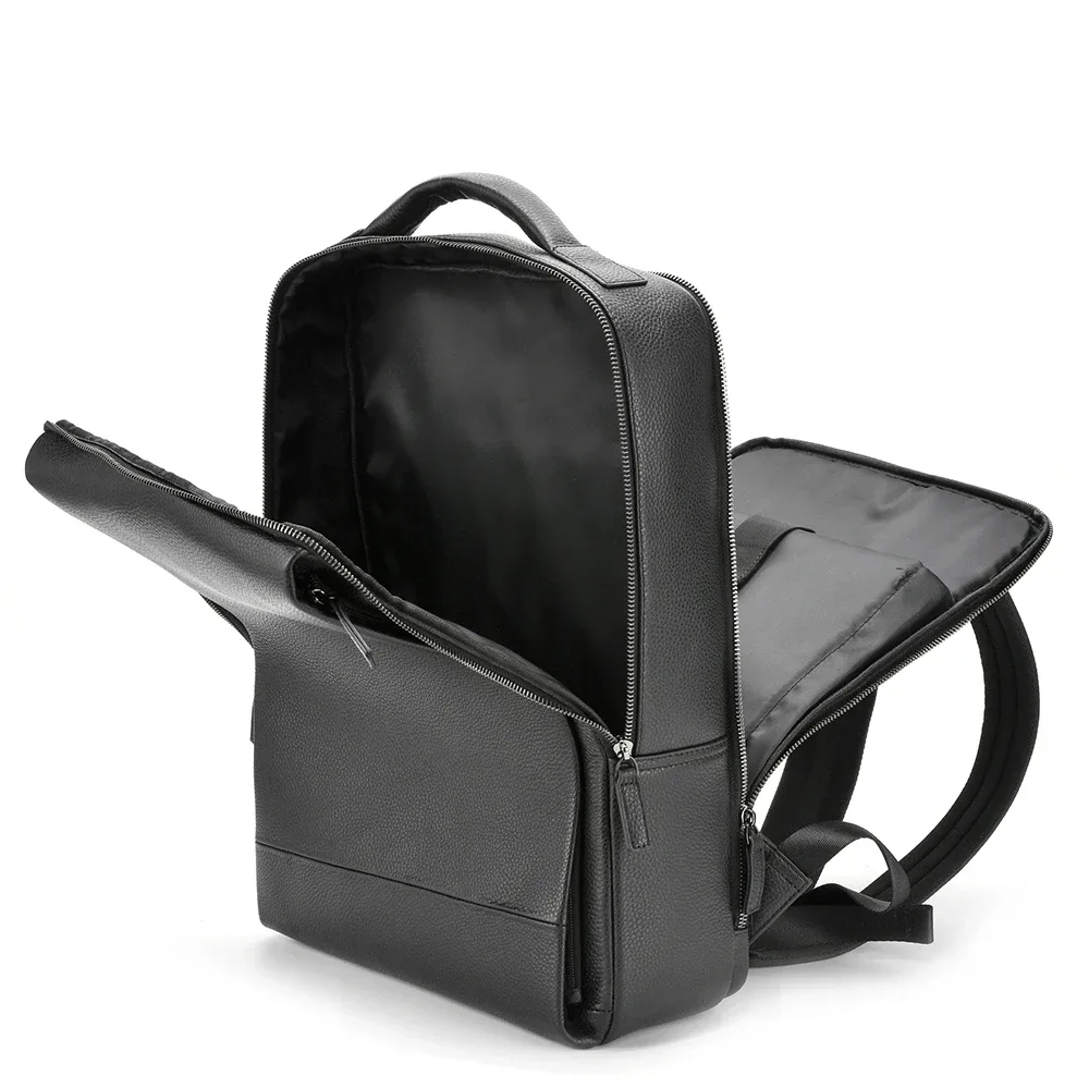 sac à dos en cuir véritable pour hommes, nouveau design, sac à dos de voyage, décontracté, pour l'école, pour ordinateur portable, grand format
