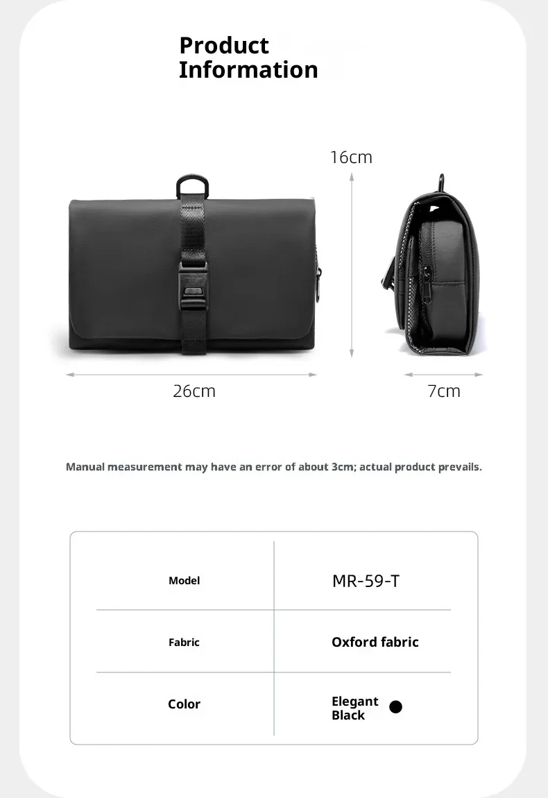 mark ryden trousse de toilette de voyage sac de rangement étanche pochette légère noire élégante