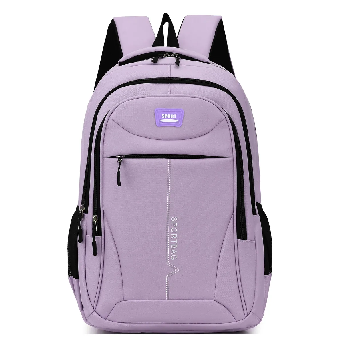 sac à dos pour ordinateur portable avec imprimé lettres, style coréen, décontracté, résistant à l'eau, pour homme et femme, idéal pour l'école, le travail ou les activités de plein air