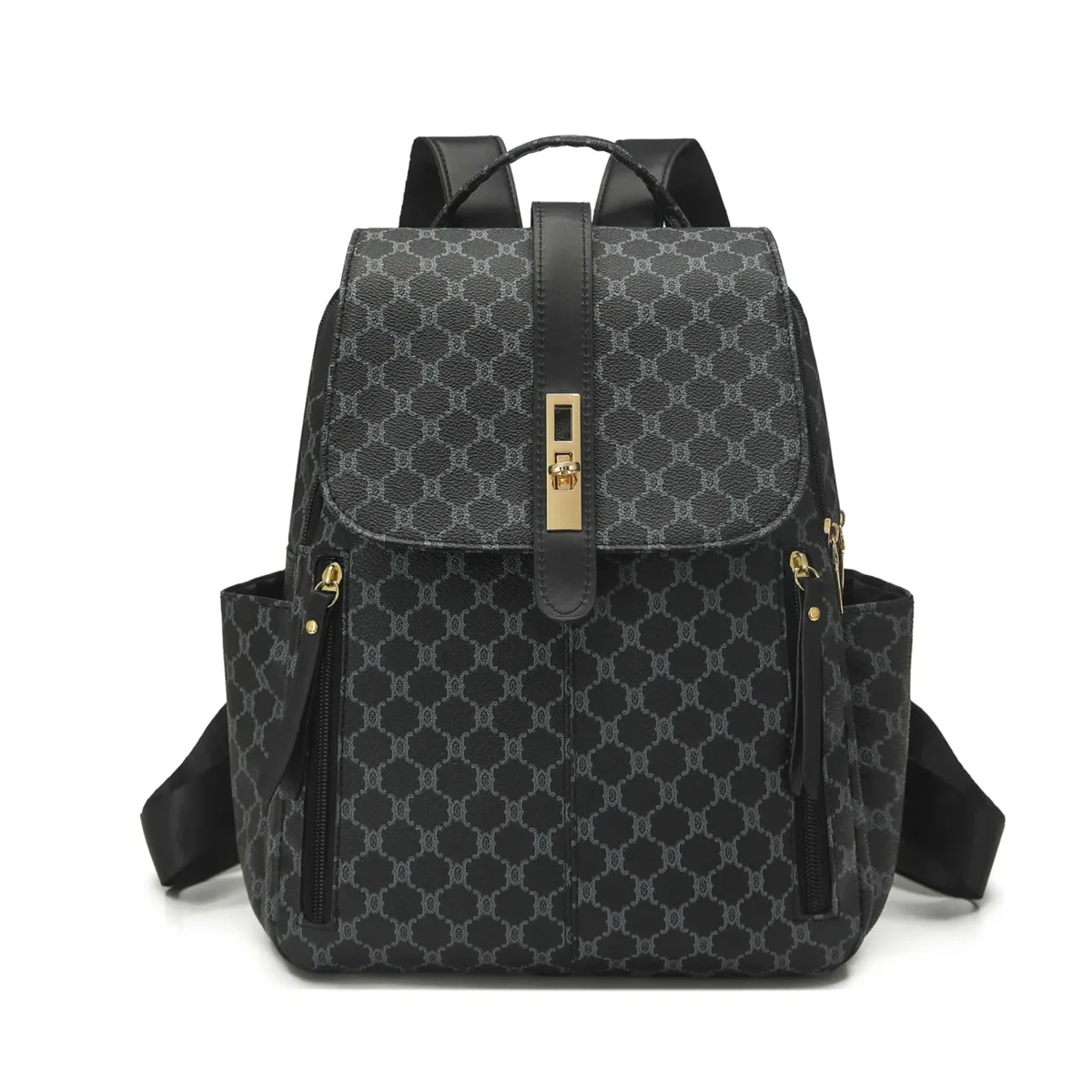 sac à dos de voyage décontracté grande capacité à motif floral pour femme, nouveau style 2026, sac de travail quotidien pour trajets urbains, minimaliste en pu