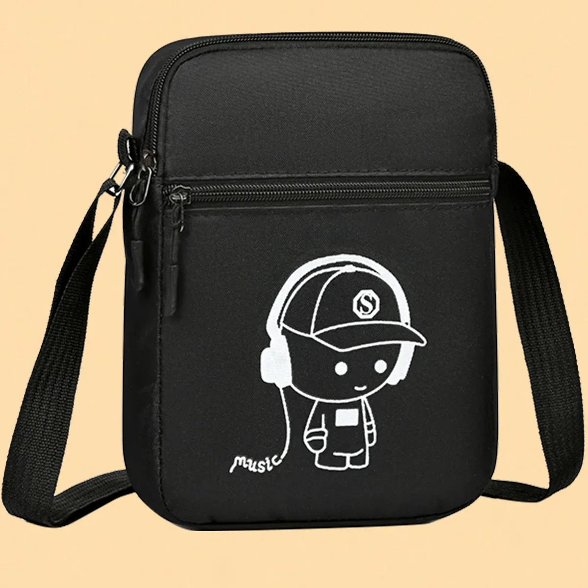 mini sac à bandoulière unisexe – pochette de téléphone compacte avec sangle réglable (cou/taille portable) pour hommes et femmes