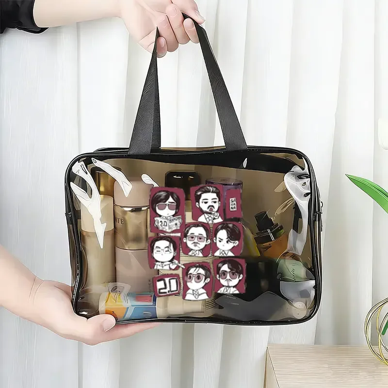 trousse de maquillage portable en pvc avec fermeture éclair, durable et tendance, cadeau pour fans k-pop, étui à crayons, sac cosmétique – tournée mondiale arirang 2026